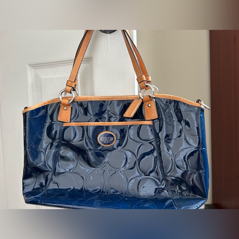 Blue coach purse